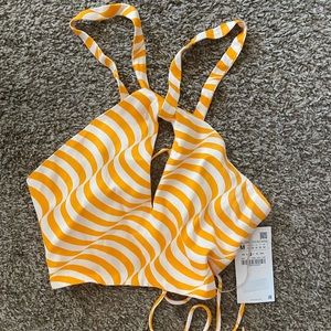 Zara Orange and White Top